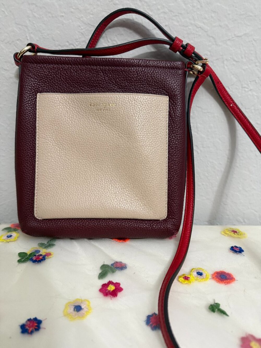 Kate Spade Colorblock Pebbled Leather Crossbody Bag